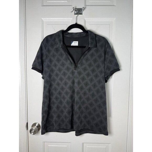 Izod Women’s Black Golf Polo/Shirt With Diamond Pattern Size XL - Picture 1 of 8